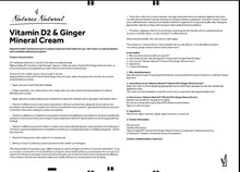 Load image into Gallery viewer, Vitamin D2 Plant based & Ginger Mineral Cream 30 ml